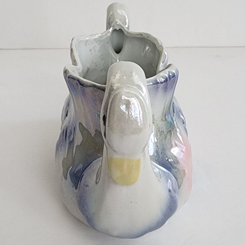 Lusterware Swan Ceramic Vase Set - Picture 5 of 16